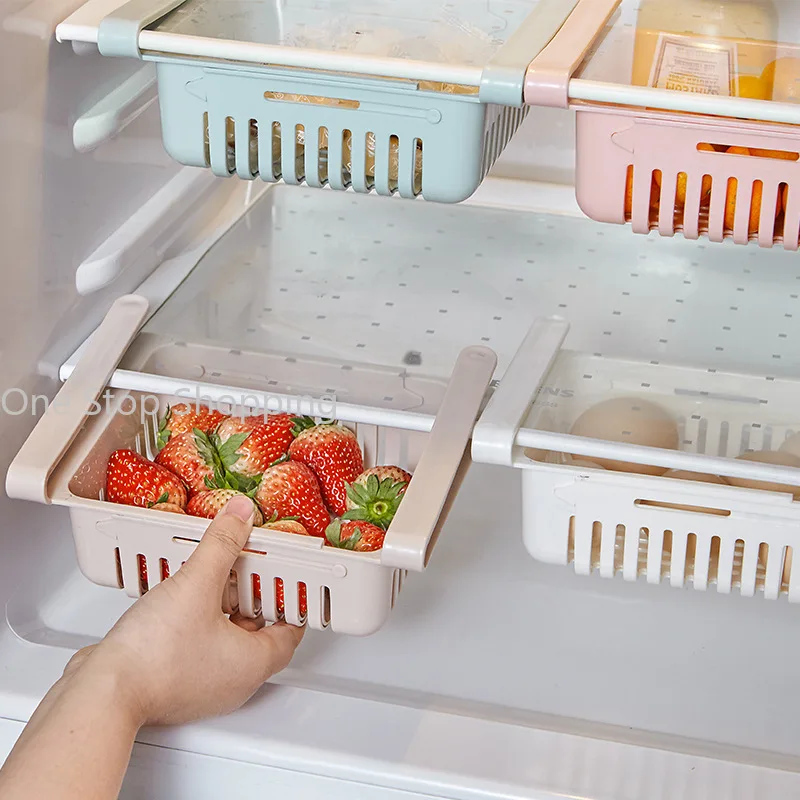 Fridge Organizer Storage Box Refrigerator Drawer Plastic Storage Container Shelf Fruit Egg Food Storage Box Kitchen Accessories