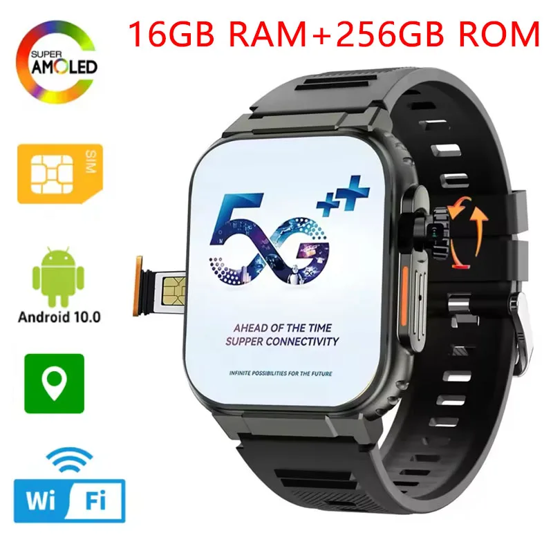 

2025 Full Netcom Smartwatch Ultra Ai3 Android 10.0 Standalone SIM card GPS WIFI app Download Men's and women's smartwatches