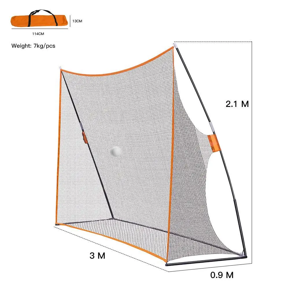 

High Quality Wholesale Custom Cheap Mini Training Durable Foldable Portable Cut Rod Hitting Netting Set Golf Net