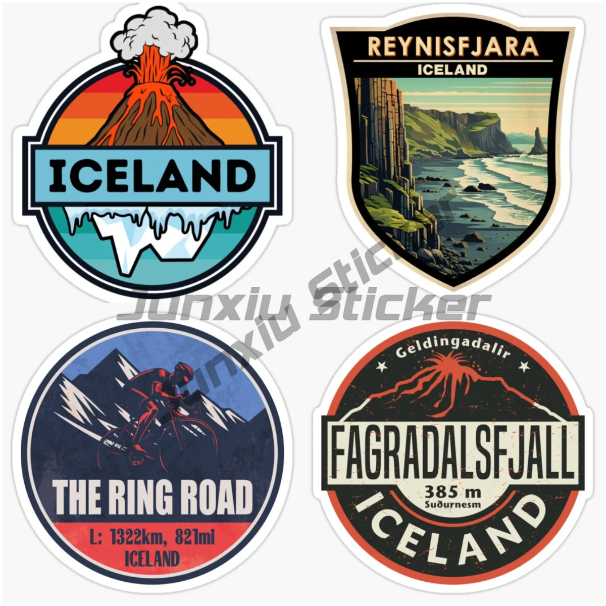 Iceland FAGRADALSFJALL ICELAND RING ROAD THINGVELLIR Hiking Cycling Skiing Mountaineering Sports Car Stickers Decal