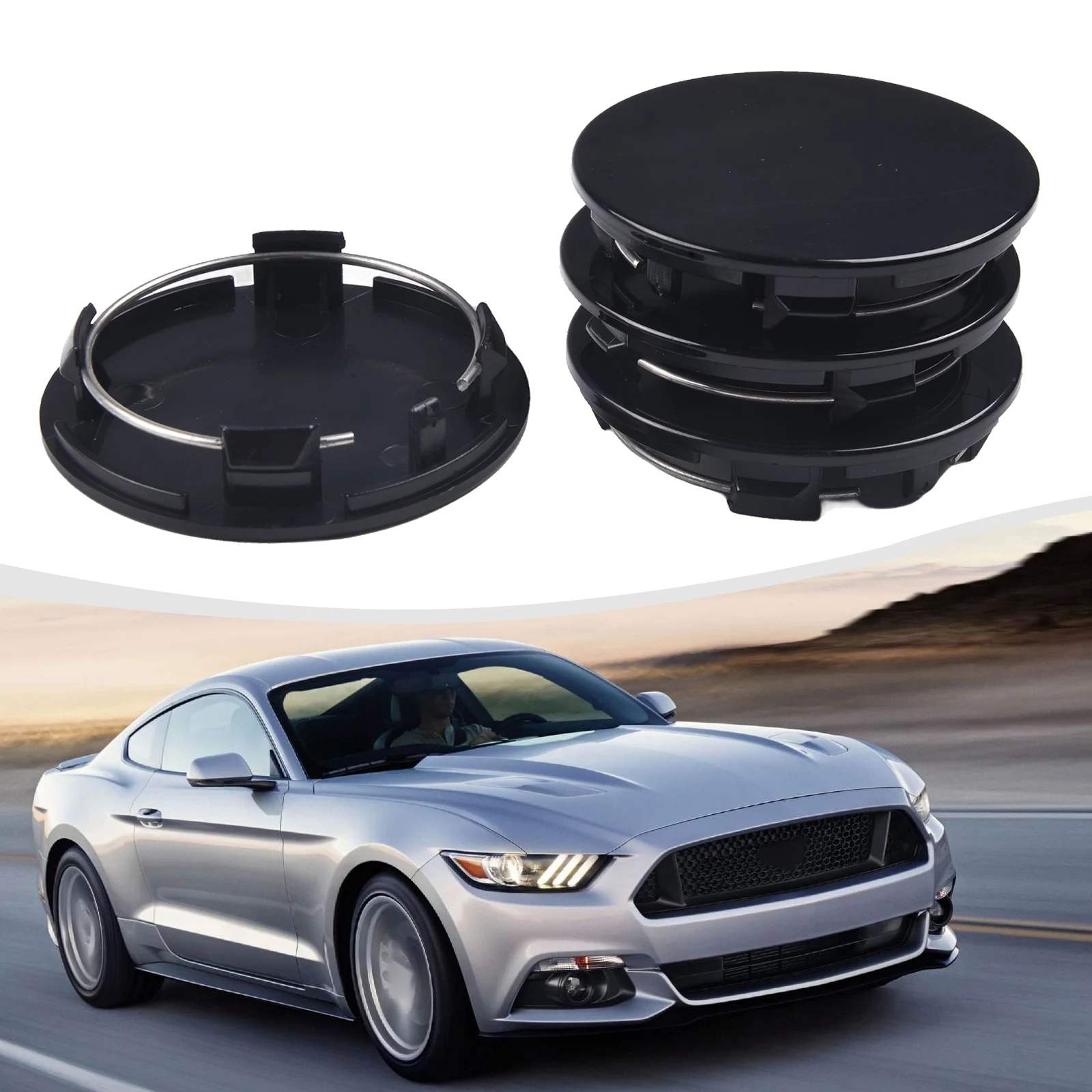 Flat Hub Center Cap Mm RM Rims Fitment For CH R Improve Appearance Black Silver Car Decoration Easy Installation