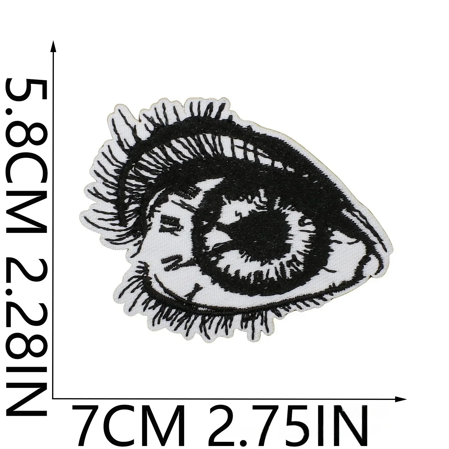 

Love Lips Black and White Flower Knife Embroidery Cloth Sticker Lightning Embroidery Stamp Clothes Ironing Bag Decoration Patch