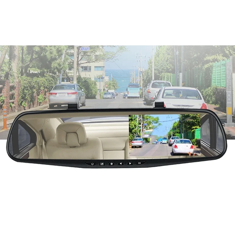 Rear View Camera Dvr 4.3 Inch Dash Camera FHD 1080P Auto Registrar Support Rear View Camera Video Recorder