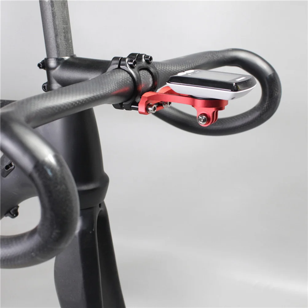 

1Set Bike Odometer Holder Extension Red Professional Handlebar Flashlight Bracket Clip Storage Space Enhancer