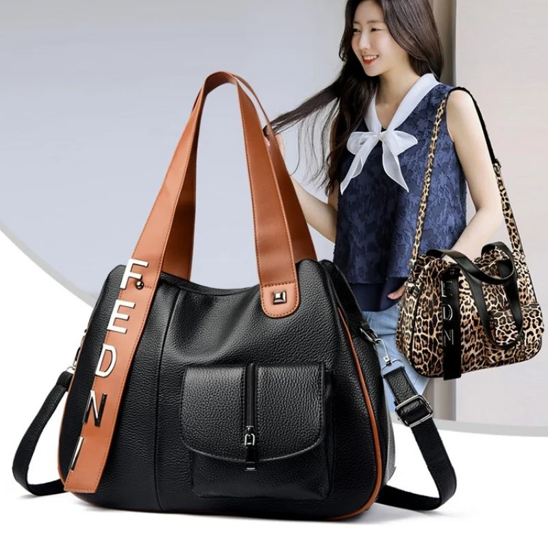 

Элегантная дизайнерская большая сумка для женщин - роскошная кожаная сумка через плечо, женский кошелек