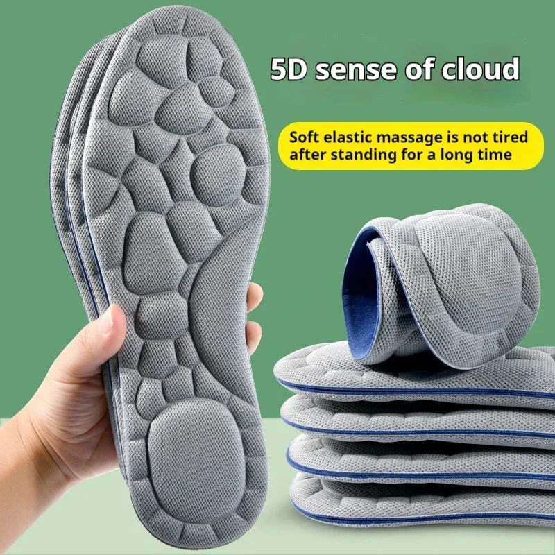 

5D Memory Foam Insole for Shoes Men Insole Feet Outdoor Running Sport Shock Absorption Shoe Sole Deodorizing Pads 1 Pair/3 Pairs