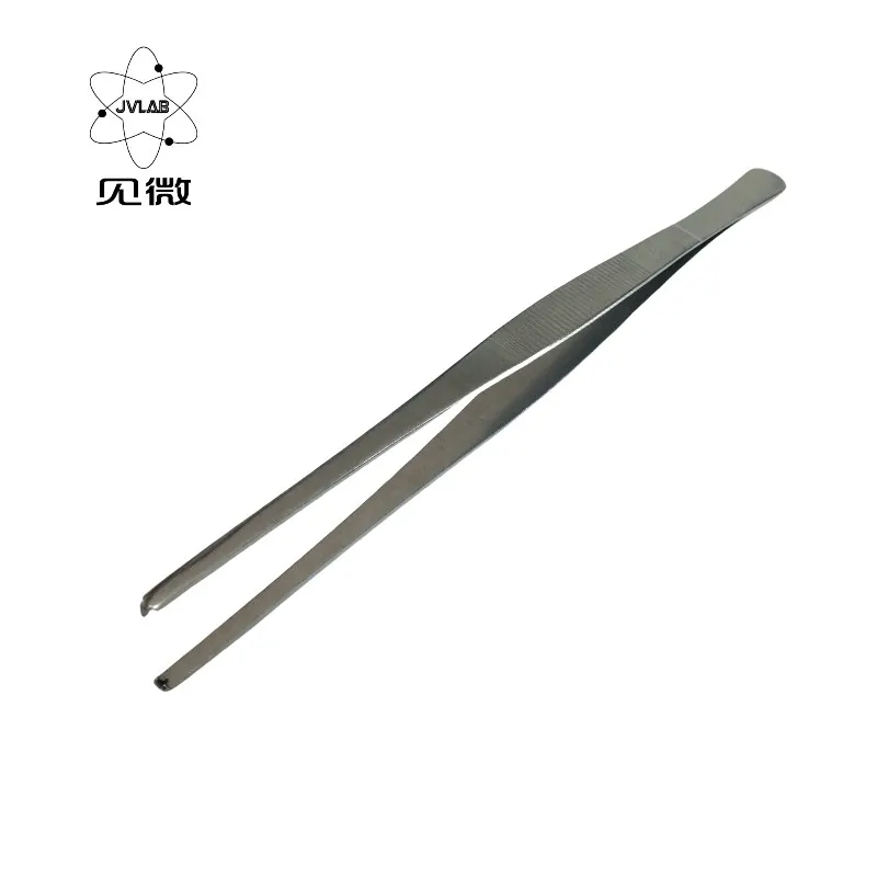 Stainless Steel Tweezers 20 cm Surgical Home Organization Tissue Forceps Heat Resistant Medical Dressing Forceps Hook 1*2