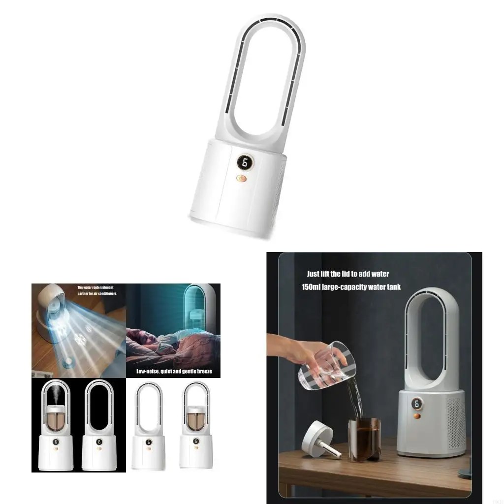 

19qe Портативный вентилятор с воздушным охлаждением 6 -летний тихий вентилятор с тупиком со светодиодным освещением USB