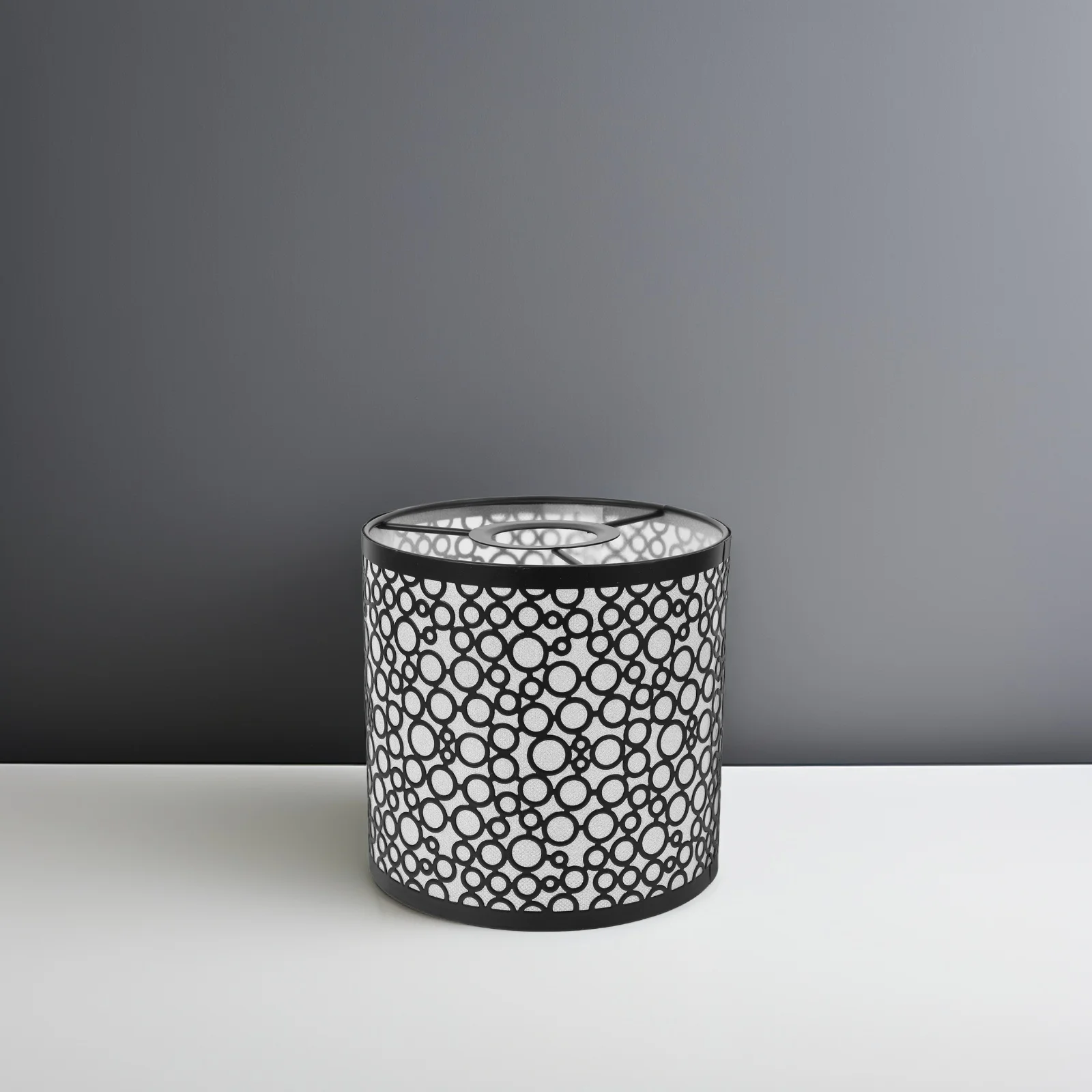 

Iron Lampshade Socket Black Drum Modern Bedroom Black Drum Lamp Shade Table Lamp Cover Metal Replacement Shades