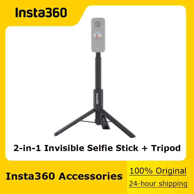 100% Original Insta360 2-in-1 Invisible Selfie Stick + Tripod - For 360 X4/X3/ GO3S/GO3/ACE PRO/ACE/ONE RS