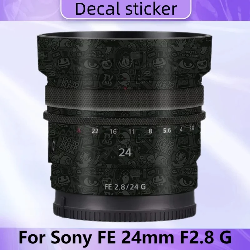 For SONY FE 24mm F2.8 G Lens Sticker Vinyl Wrap Film For Sony SEL24F28G 2.8/2 Lens Body Protective Sticker Protector Coat