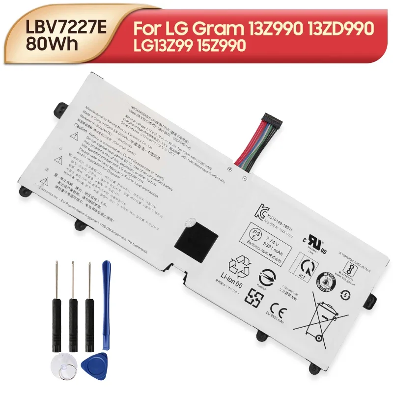 Original Replacement Battery LBV7227E For LG Gram 13Z990 13ZD990 LG13Z99 15Z990 15ZB990 15ZD990 17Z990 17ZB990 17ZD990