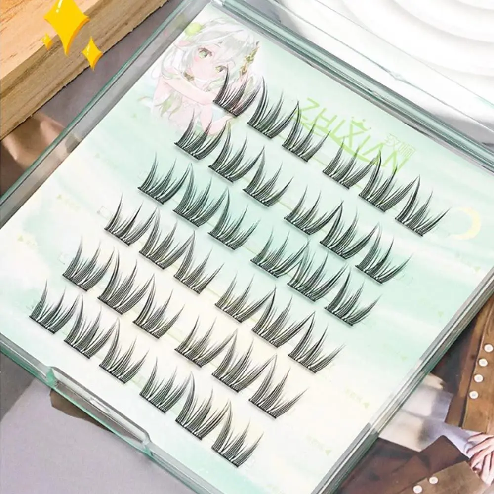 Novos cílios autoadesivos reutilizáveis naturais 10 linhas cluster cílios sem cola cílios individuais