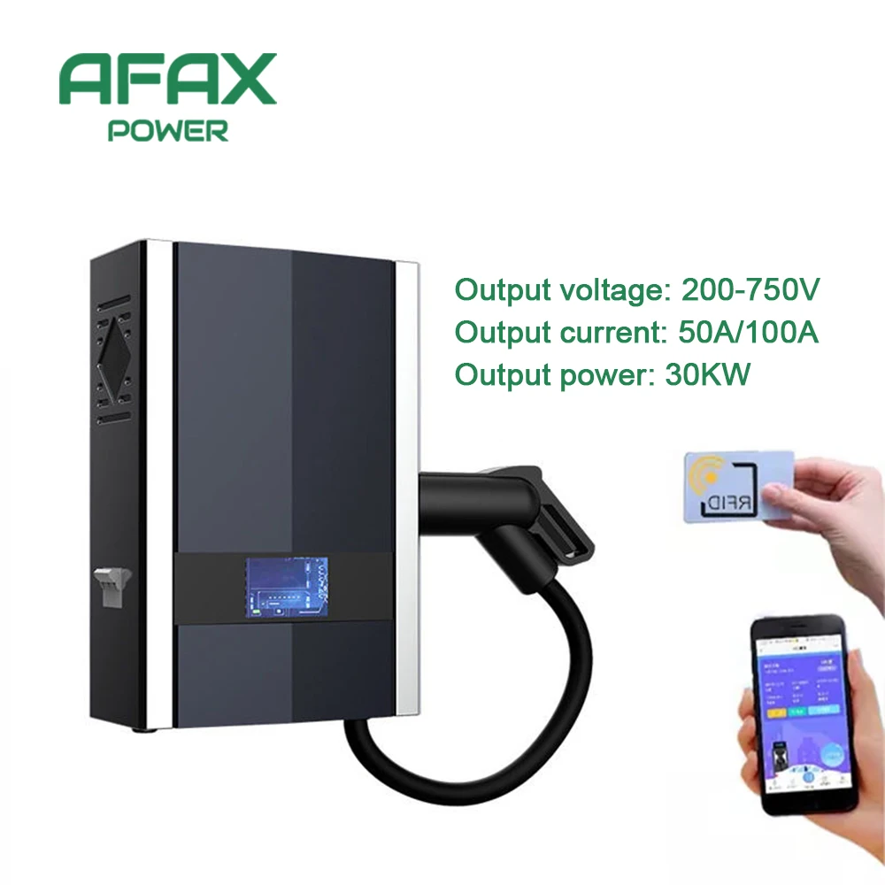 AFAX DC 30KW Electric Vehicle DC Charging Station Wall Mounted Intelligent Charging Post Electric Vehicle Charger