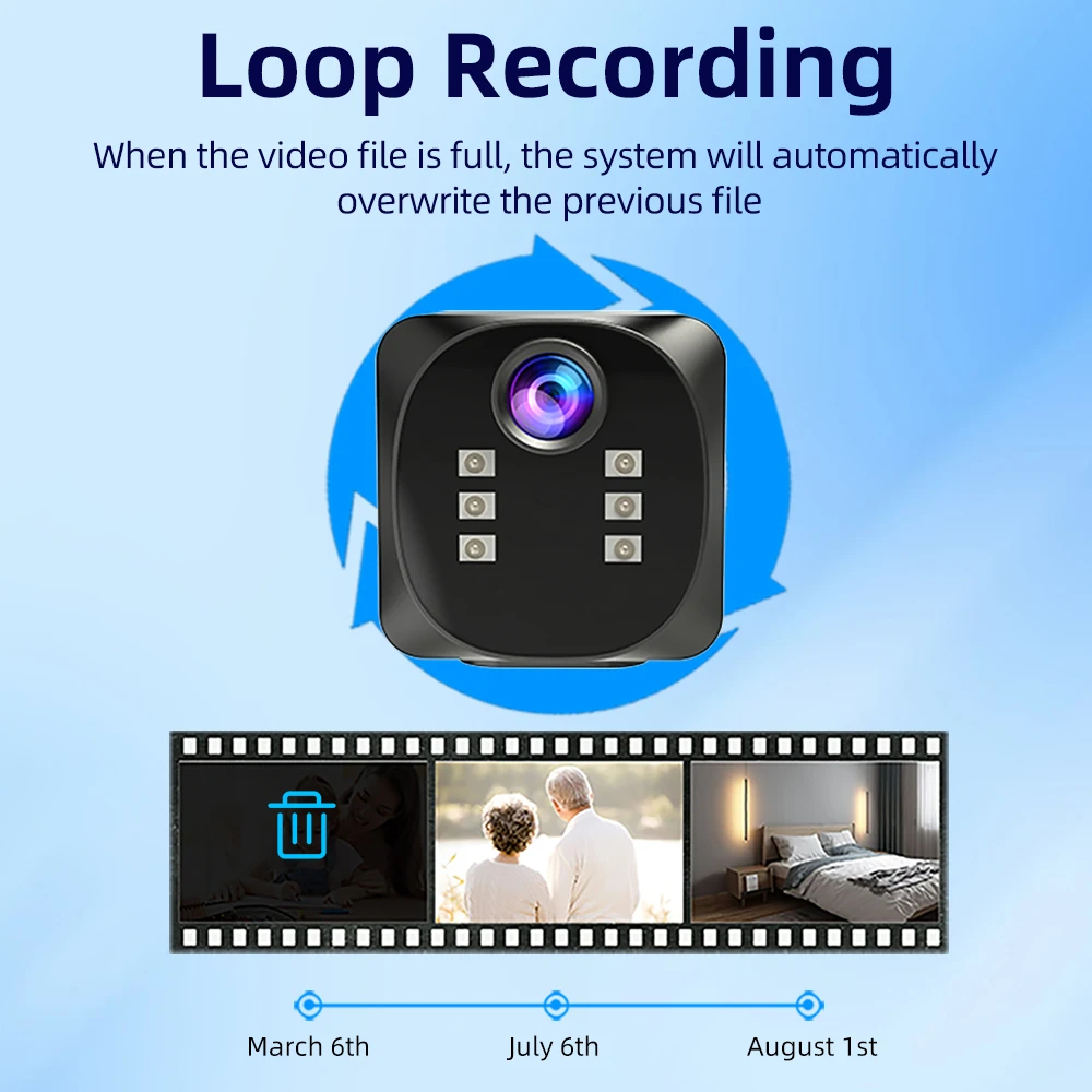 4K Mini WiFi Camera Smart Wireless Camcorder HD Small Cam Motion Detection Vlog Espia Night Vision Video IP Webcamera 1080P
