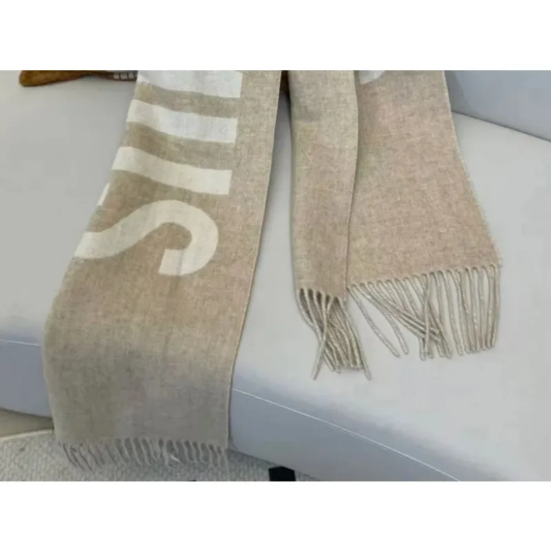 26防風スカーフ 冬用暖かいカシミヤショール、カシミヤスカーフ、文字デザイン入りで厚くて暖かい、高品質でファッショナブルなスカーフ