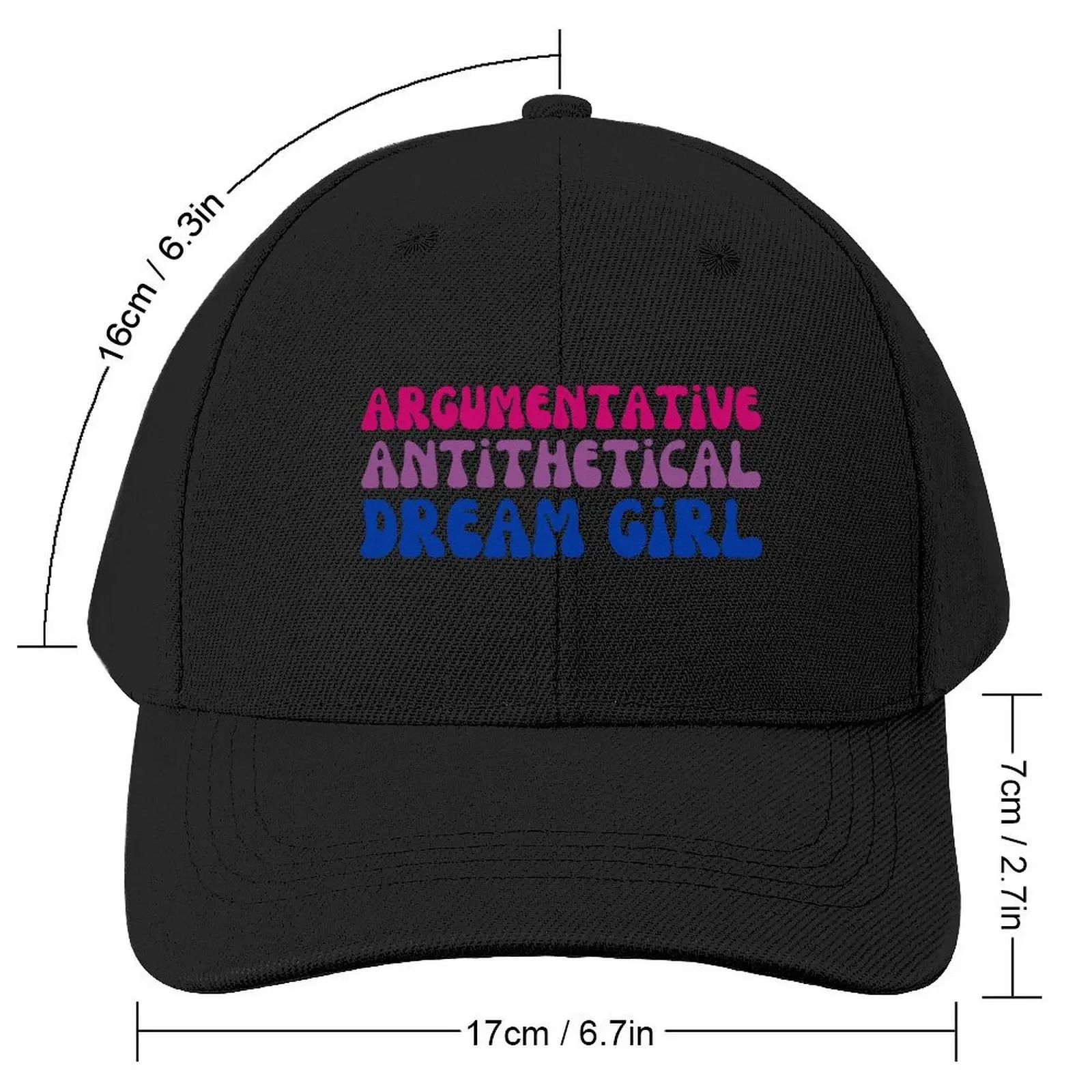 argumentative antithetical dream girl - bisexual Baseball Cap Sports Cap Trucker Cap Golf Hat Man Golf Wear For Men Women's