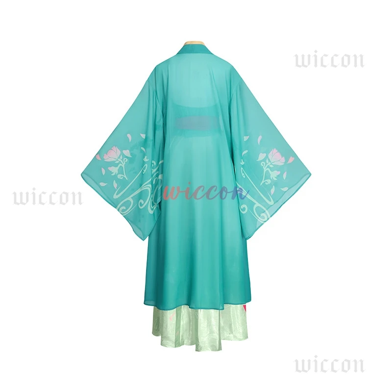 Maomao คอสเพลย์ชุดวิกผม Apothecary ไดอารี่โบราณ Hanfu สีเขียวชุด Headwear ต่างหูผู้หญิง Convention ชุด