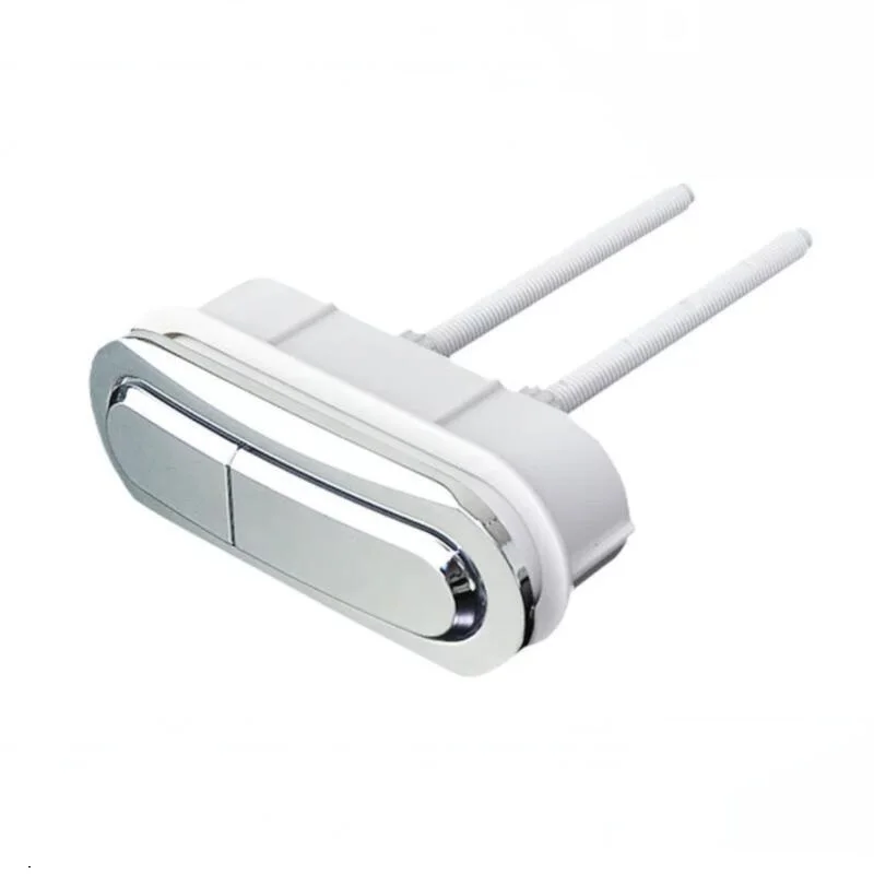 110X40mm Chrome plated  Oval Elongated Shape Toilet Push plastic Button for Rectangle Hole