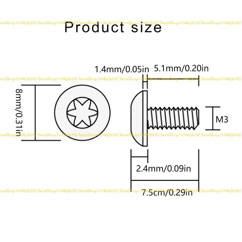 Q2Q4 Customize Fit Stainless Steel Grips Bolts Screws for 92FS M9 4Pieces/set