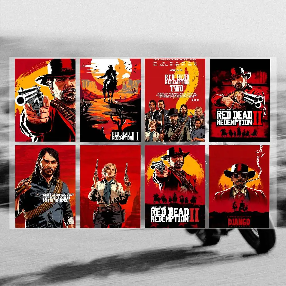 Autocollant de moto japonais Game-R-Red-D-Dead-R-Redemption, adapté au corps de la moto, autocollant réfléchissant pour voiture, autocollant pour casque