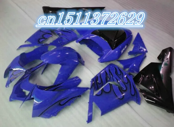 Dor-motorcycle fairings for 2004 2005 ZX-10R KAWASAKI Ninja matt black blue plastic fairing kit ZX10R 04 ZX 10R 05 D