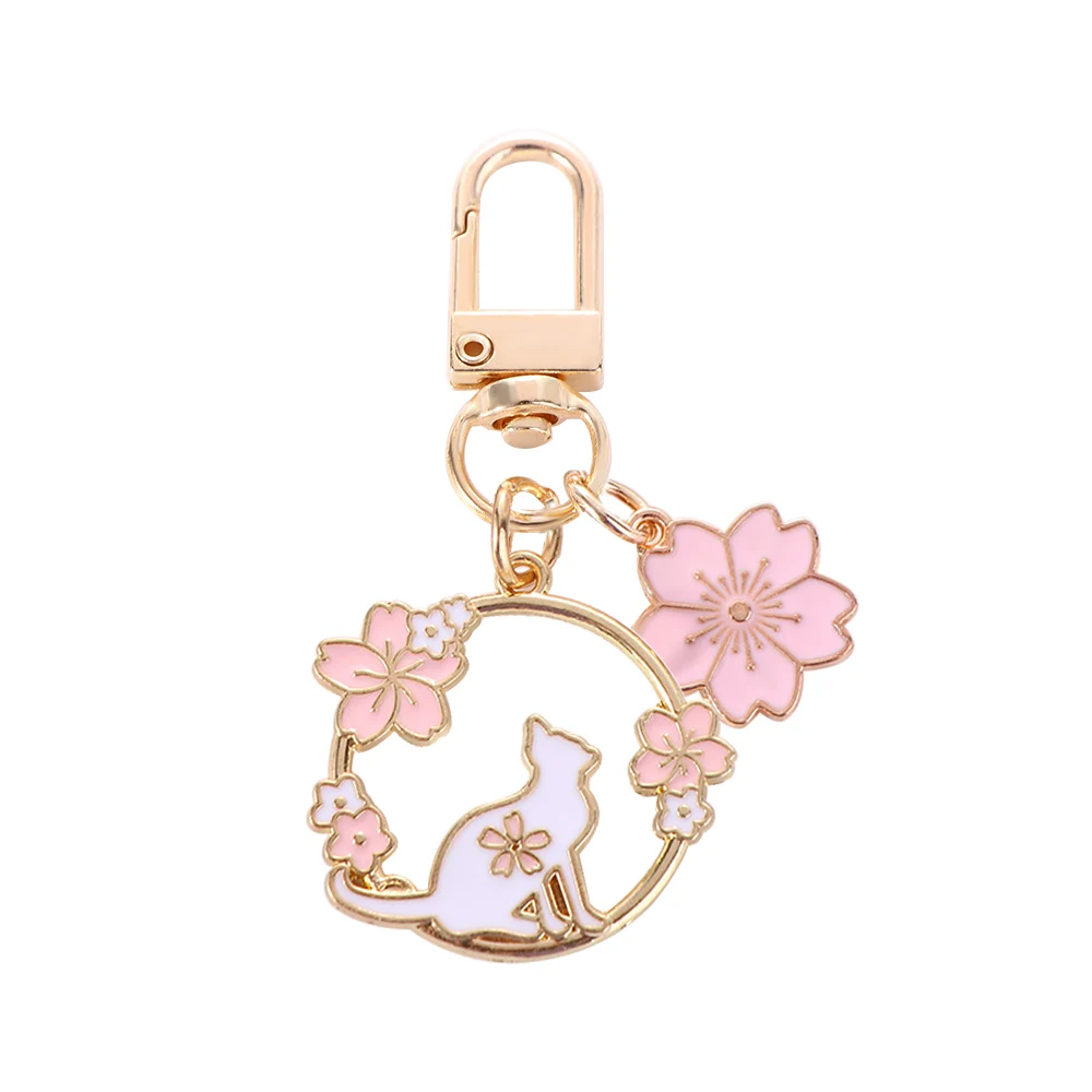 Packaging Decoration Bag Ornaments Interior Accessories Headset Pendant Rabbit Cat Keychain Key Rings Pink Sakura Bag Pendants