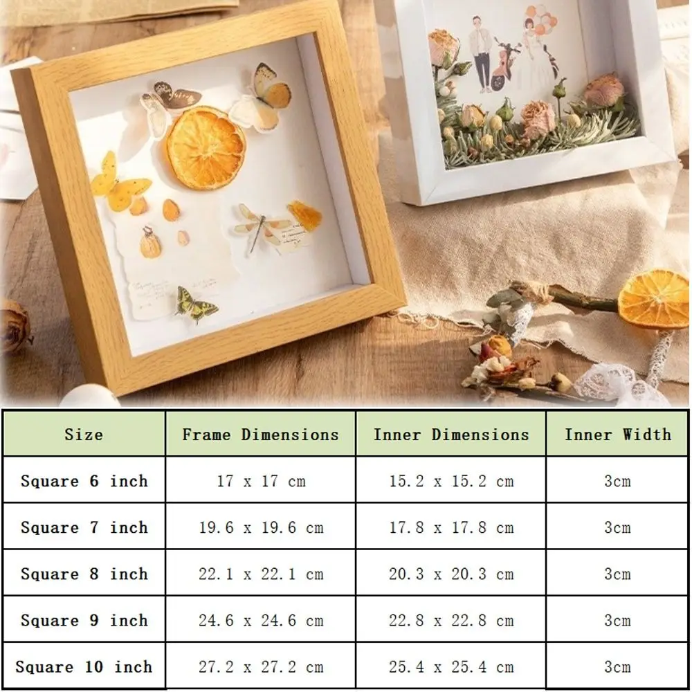 Wooden 3D Picture Frames, Handmade Specimen Display