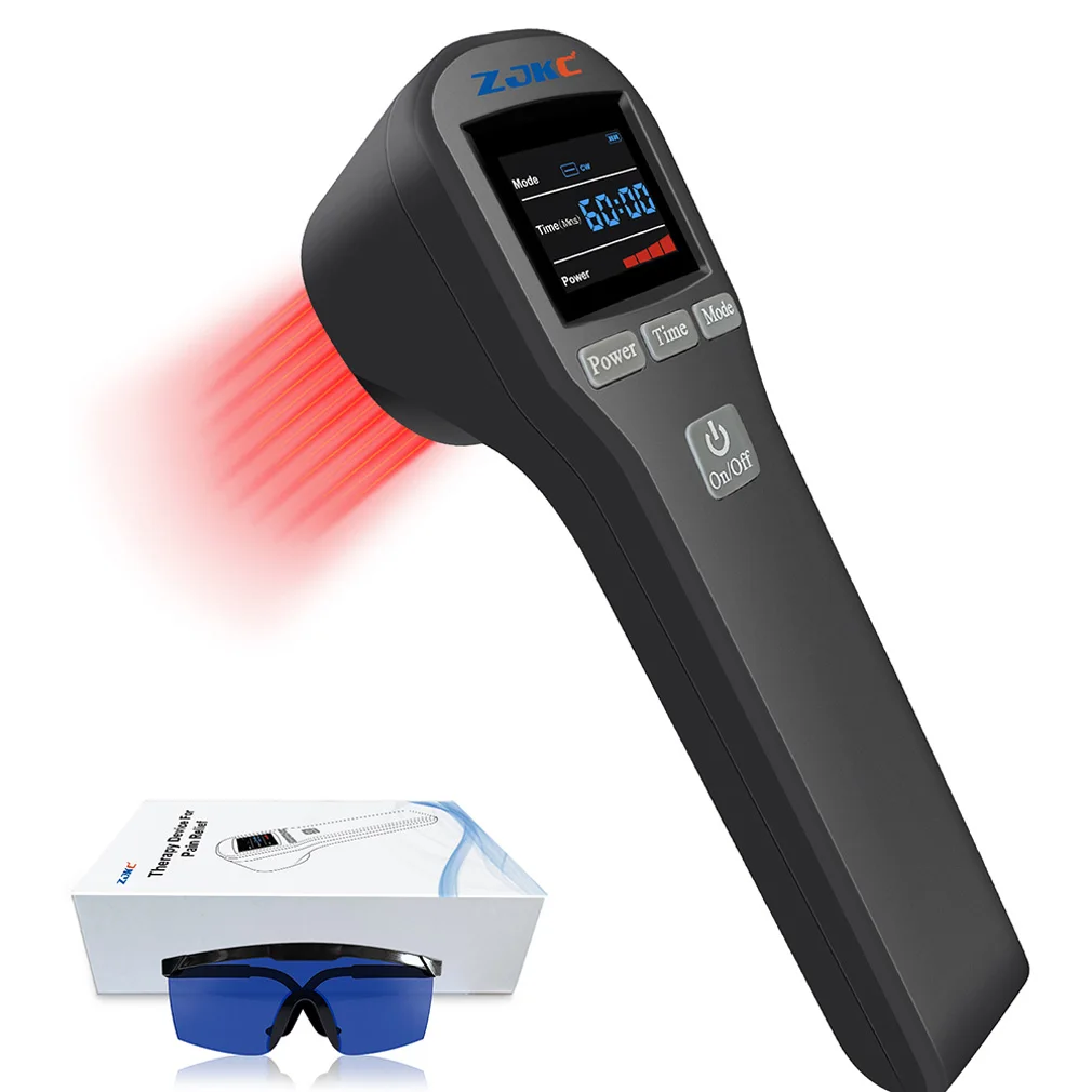 ZJKC 880mW Red Infrared Light Therapy Device Pain Relief for Neck Pain Shoulder Back Cold Laser Treatment LLLT 650nm 808nm