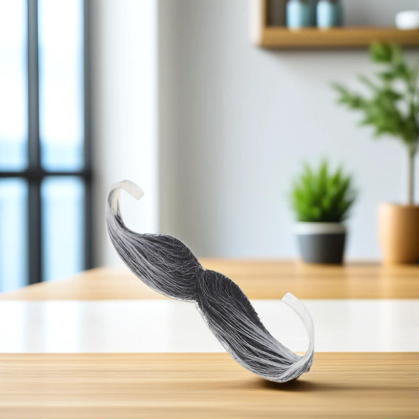 Realistic Mustache for Adult Men Fake Beard Set 2pcs Dress Up Costume Accessory for Halloween Santa Claus Party Cosplay Event