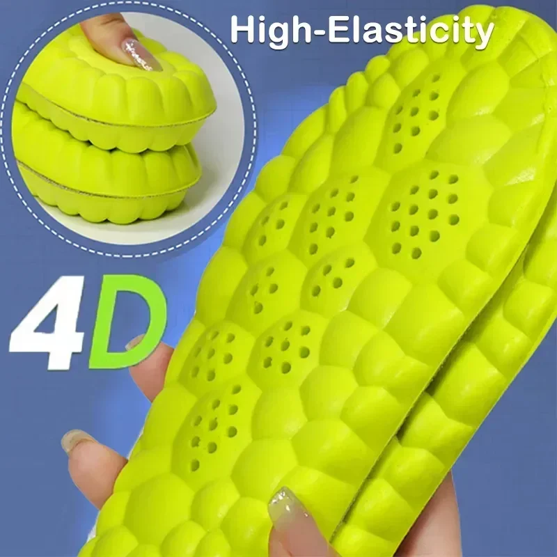 Women Sport Running Men Breathable Orthopedic High-elasticity Latex Shock Soft Pad Insole Absorption For Massage Insoles Shoe