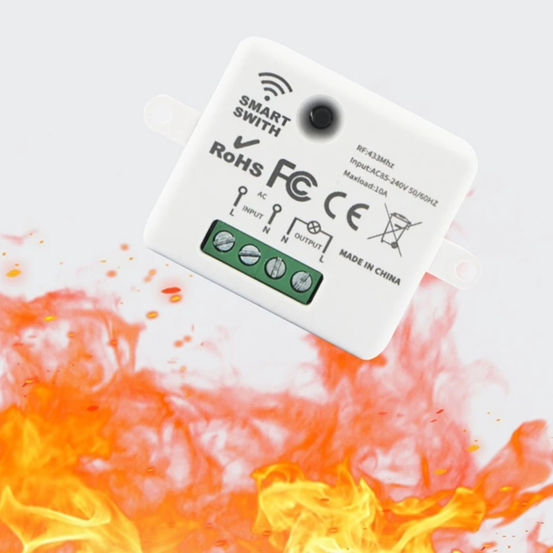 N75R-Smart Home Touch Switch Light Electrical 433Mhz Remote Control Wall Panel Button Receiver Led Lamp