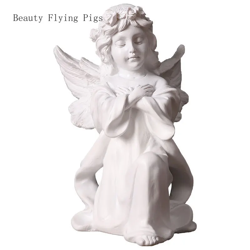 

1 PCS Resin Angel Ornament European Home Living Room Study Office Desktop Decoration Crafts