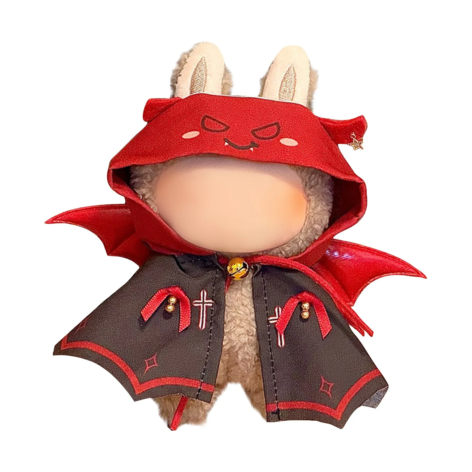 Pakaian Pakaian Boneka Mewah Mini Lucu Hanya Aksesori Pakaian untuk Boneka Labubu 17Cm Set Halloween Hadiah Anak-anak DIY