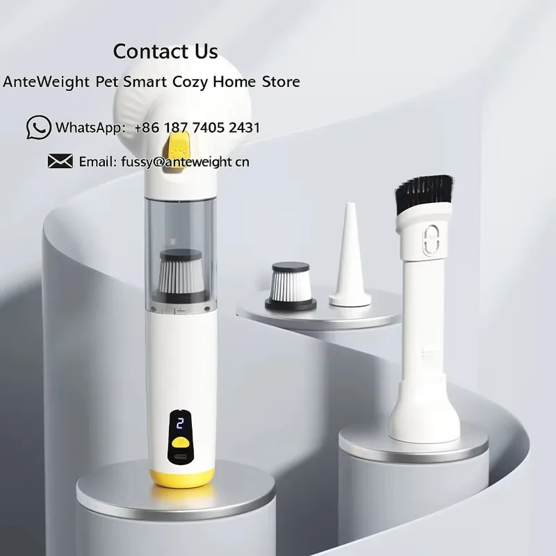 

Multifunctional Portable 3 in 1 USB Rechargeable Cordless Dog Hair Fur Brush Tools Handheld Pet Grooming Vacuum Cleaner Kit