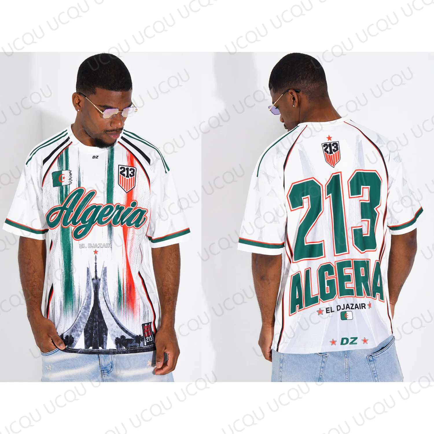 213 Algeria El Djazair T Shirt Black Green Red Short Sleeve Men Women Casual Sports Jersey Fan Gift Kid Tee