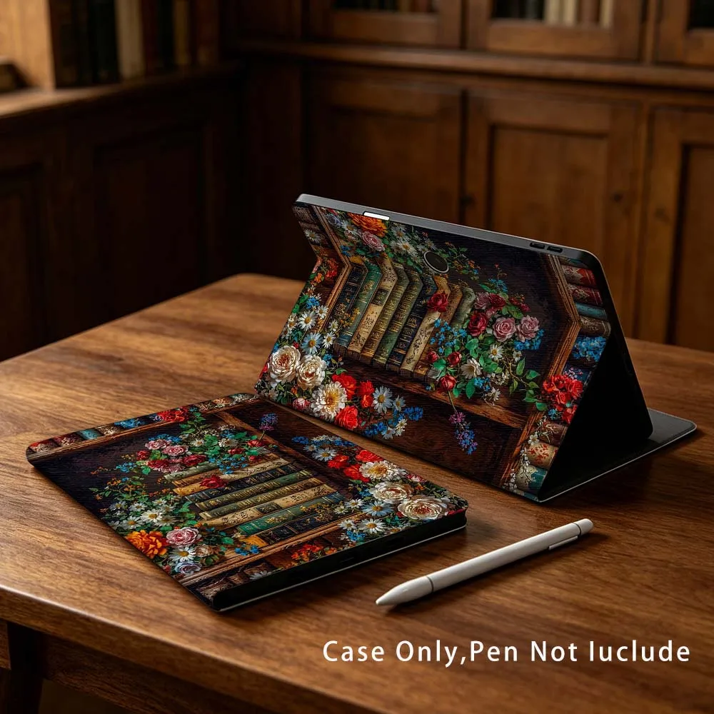 Book Lovers Creative Design Soft For OPPO VIVO IQOO OnePlus Realme Pad 3 Pro 13 12.1 11.4 11 inch Pen Tray Tablet Case