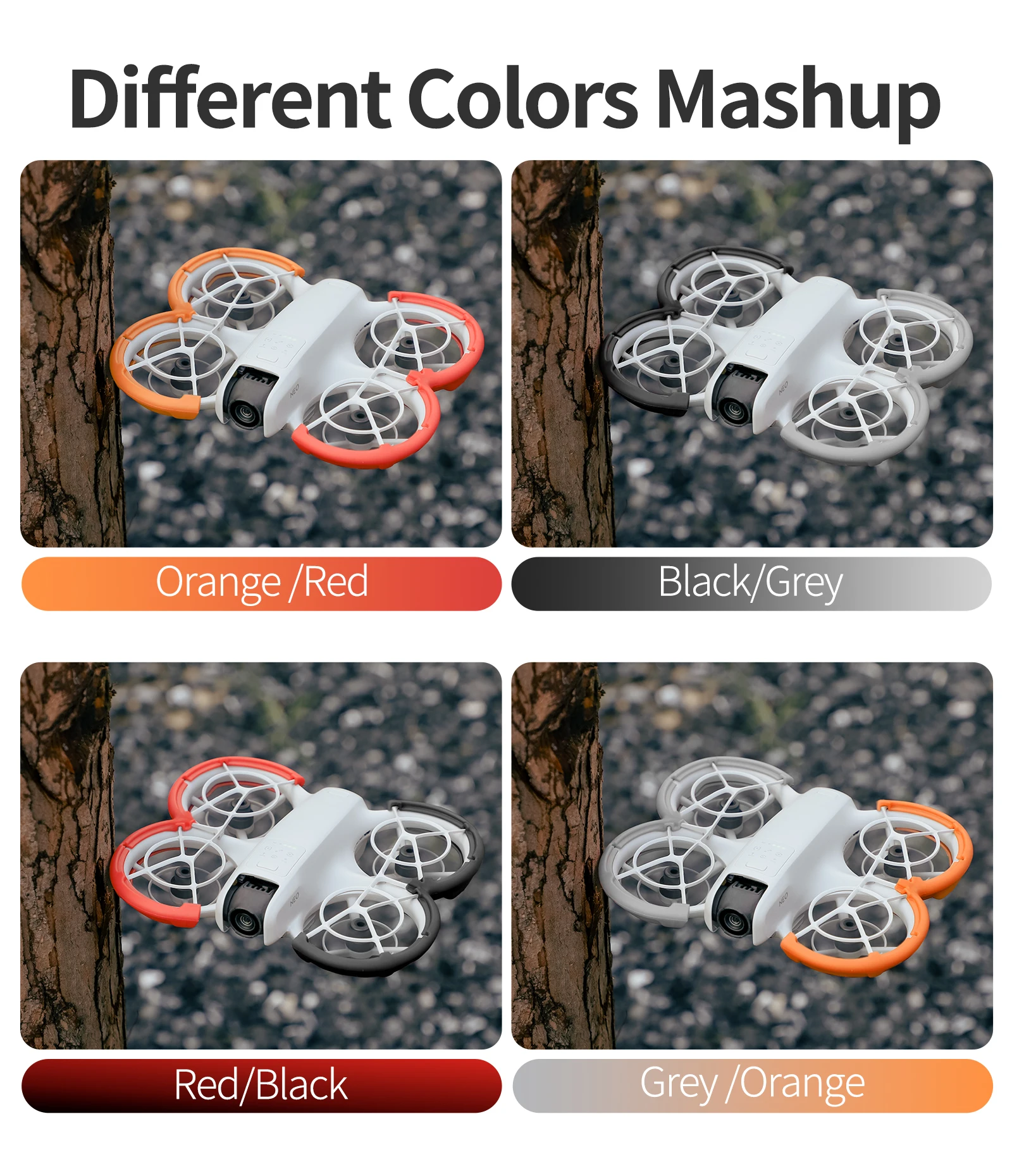 

for DJI NEO Propeller Protector NEO Bumper Ring Drone Protective Ring Red Orange Black Gray