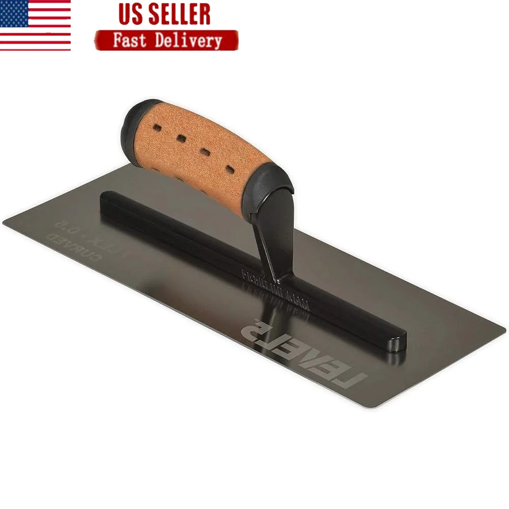 

FLEX Drywall Curved Trowel 12x4.75 inch 0.5mm Blade Stainless Steel Ergonomic Handle High Impact Durable Construction