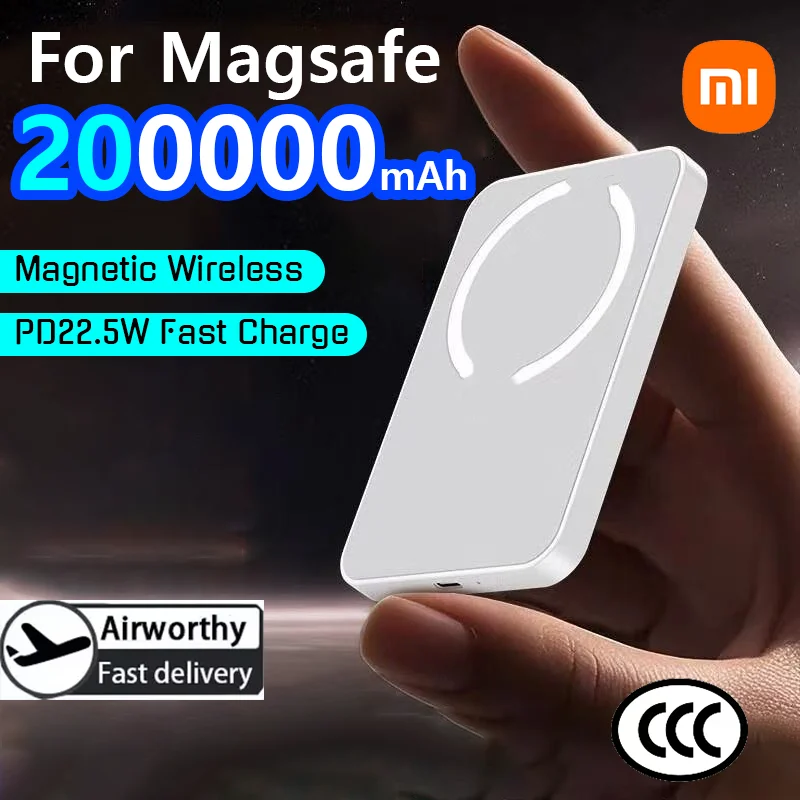 

Портативный беспроводной магнитный внешний аккумулятор Xiaomi 500000 мАч большой емкости для Magsafe iPhone Samsung Powerbank НОВИНКА