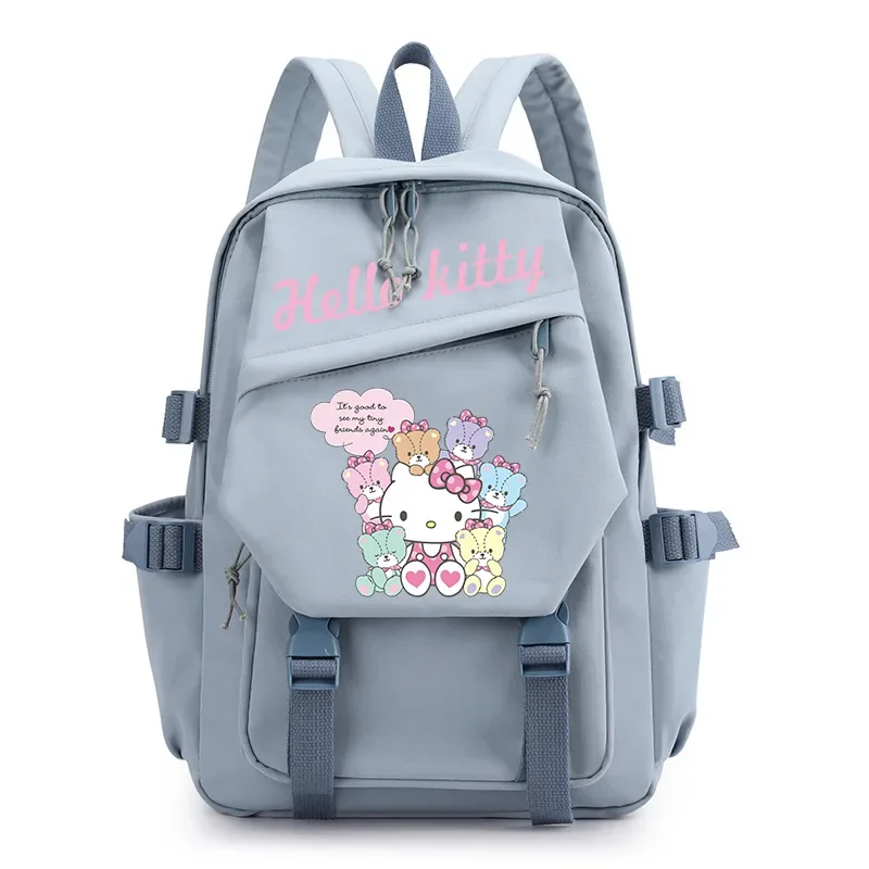 Sanrio Nieuwe Hellokitty Student Schooltas Warmte Overdracht Patch Bedrukt Schattige Cartoon Computer Canvas Rugzak