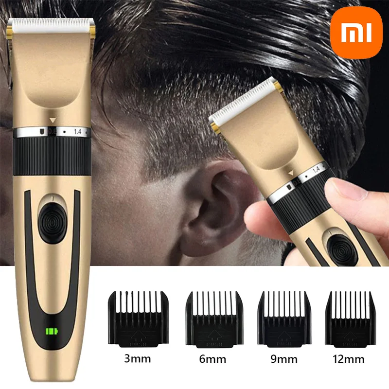 Xiaomi-Aparador elétrico para homens, máquina profissional de corte de barbeiro, barbeador recarregável, aparadores caseiros