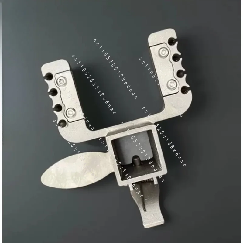 Large Bow Head Support for Fast Press, 10-Strand Round Leather Rubber Band, Stainless Steel Sliding Head