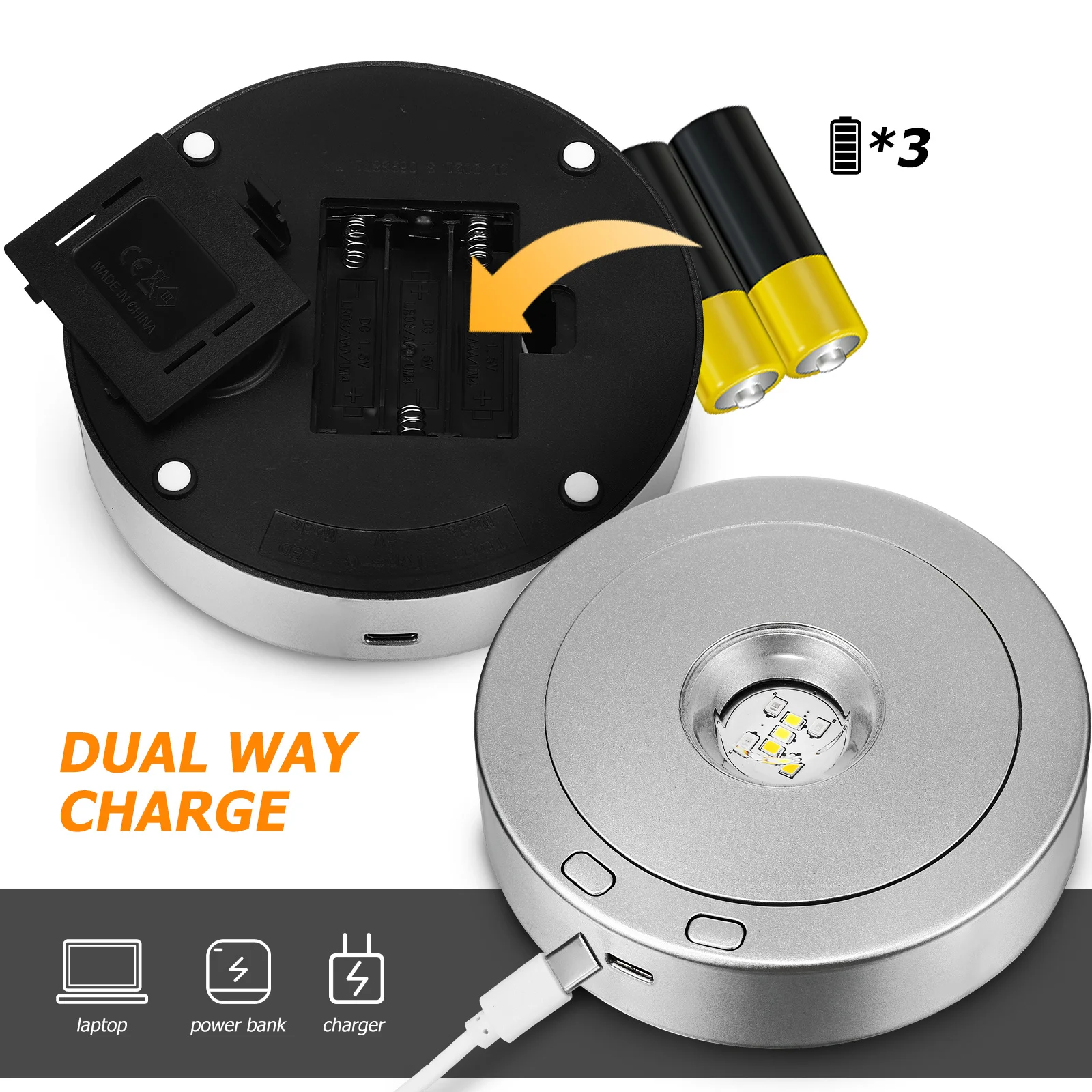 2 Stück drehbare LED-Lichtbasen, mehrere Farben, Display-Ständer für Glasornamente, Kristall-Display-Halter, LED-Lichtbasis