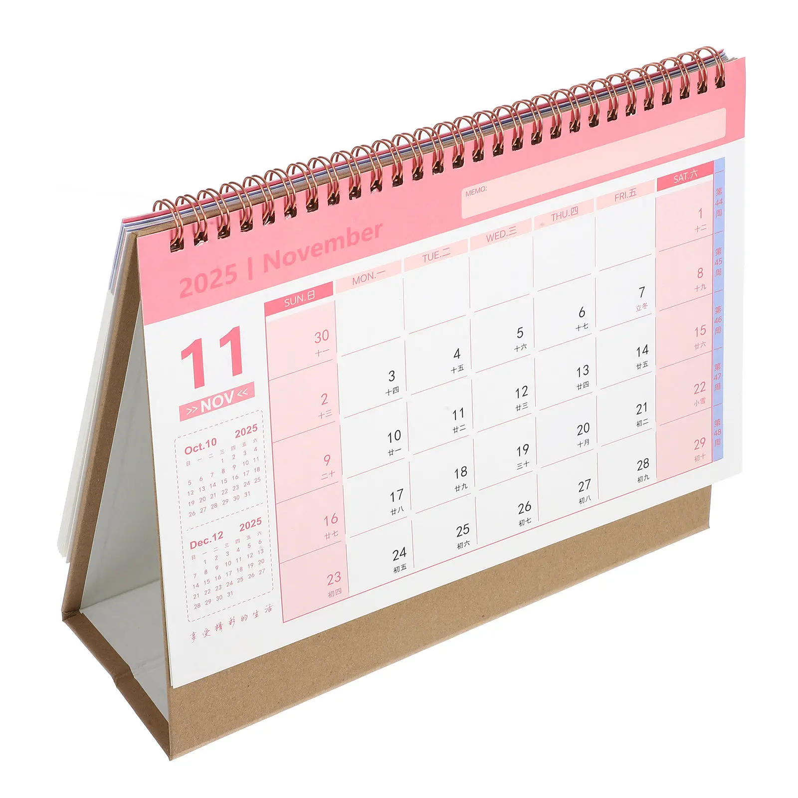 

Functional Spiral Coil Desktop Standing Calendar Month Calendar for Office Desk Home Study Decorative Time Management Essential