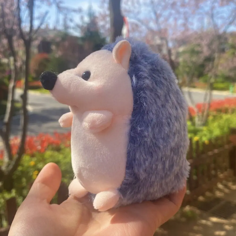 

Hobbies PP Cotton Hedgehog Shaped Keychain Grey Blue Pink Red Soft Pendant Korean Style Toy