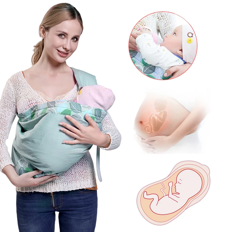 Baby Wrap Newborn Sling Dual Use Infant Nursing Cover Carrier Mesh Fabric Breastfeeding Carriers Up To 20kg (0-36M) Dropship