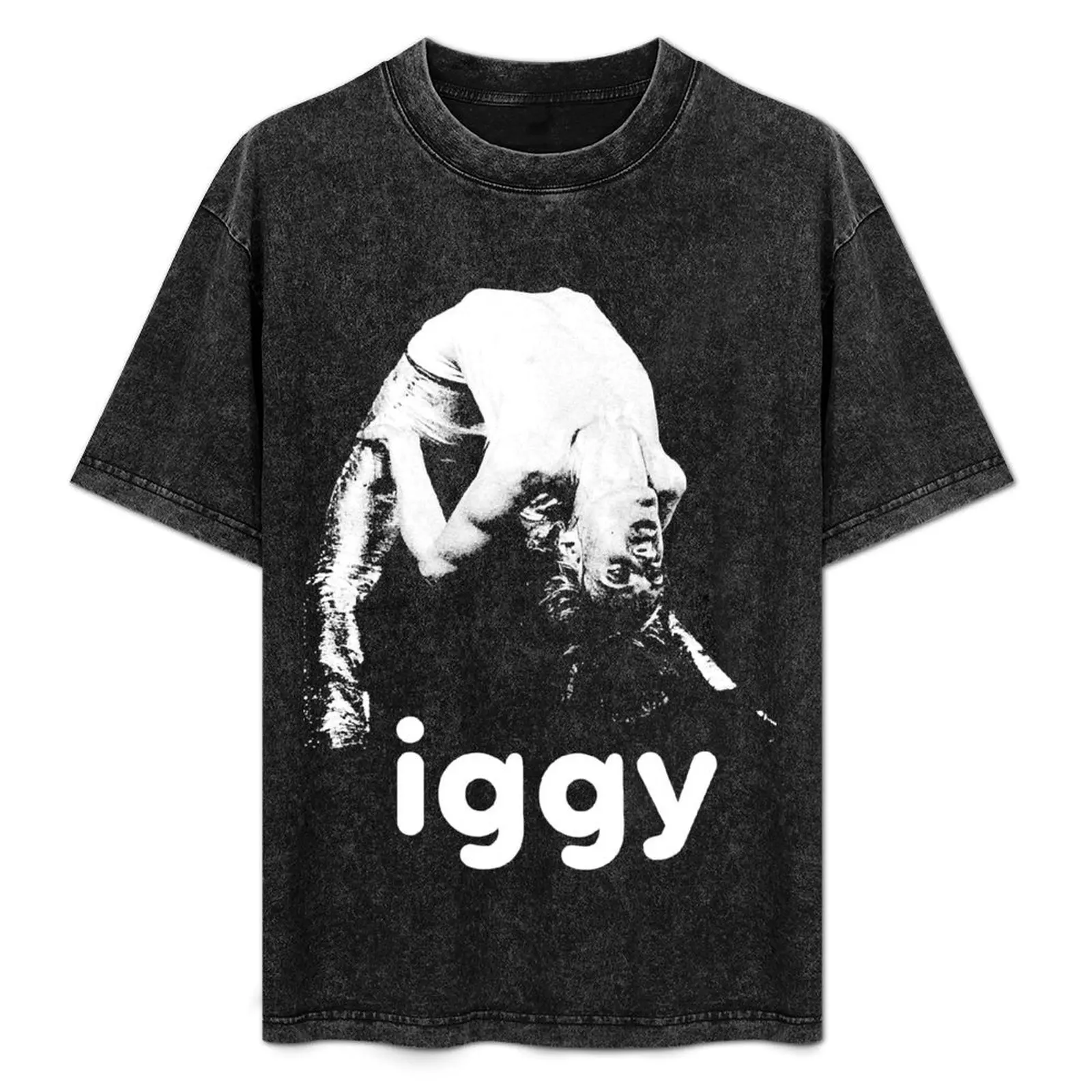 

iggy - The White Stencil T-Shirt Fashion Casual Short Sleeve T-Shirt