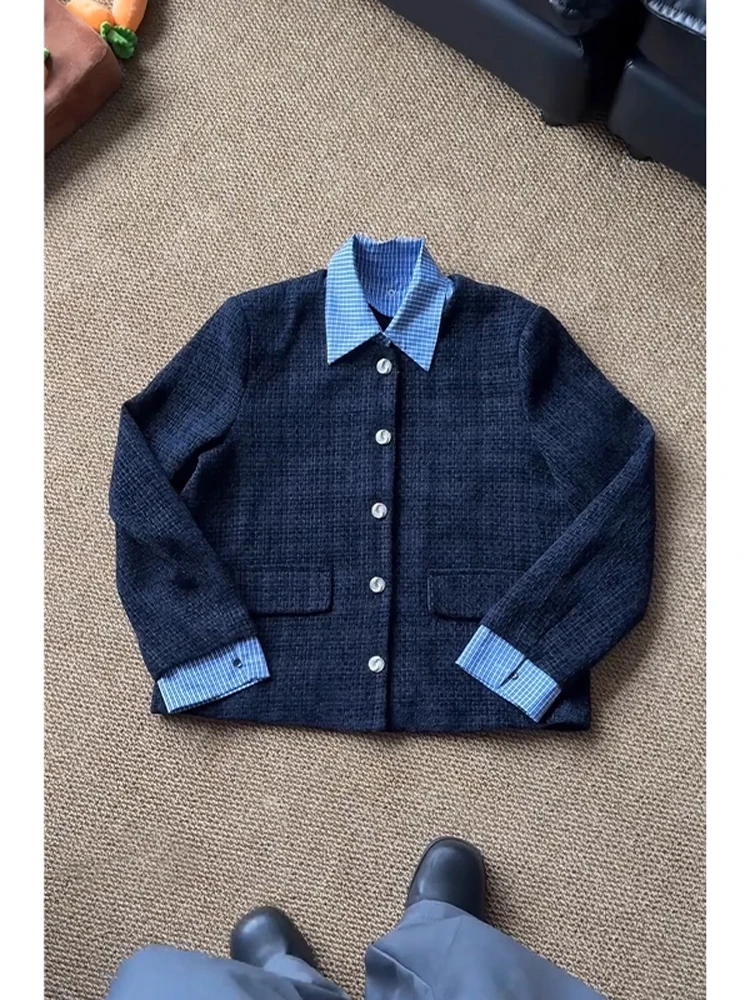 

Модные мужские легкие роскошные клетчатые джинсы с воротником-стойкой, ранняя осень, дизайнерские джинсы с подставкой и подставкой