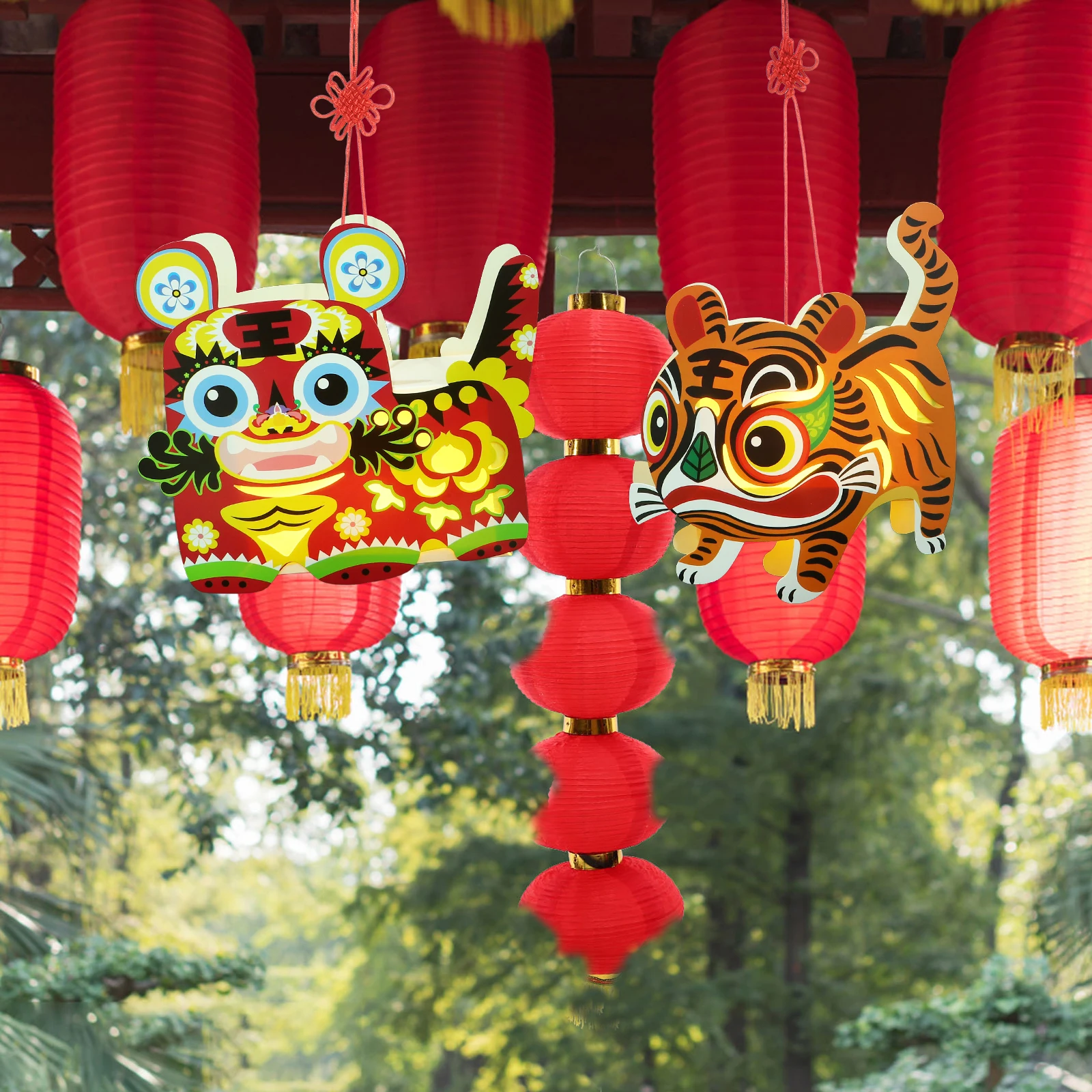 

3 Sets Double Sided Projection Lanterns DIY Making Kit ange 1 Red 2 Pieces Decorative Lighting Children Toys Safe